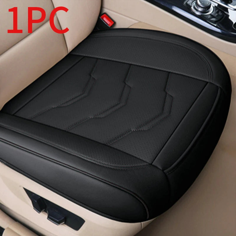 SEAMETAL Luxury Car Seat Cover PU Leather Seat Cushion Covers Universal Auto Interior Seats Protection Pad Mat Four Seasons