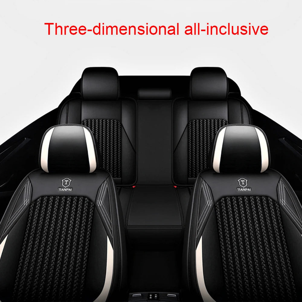 Muchkey Ice Silk Car Seats Covers Full Set Luxury Seat Cover Car Interior Accessories Decoration Universal Sport Seat Cushion