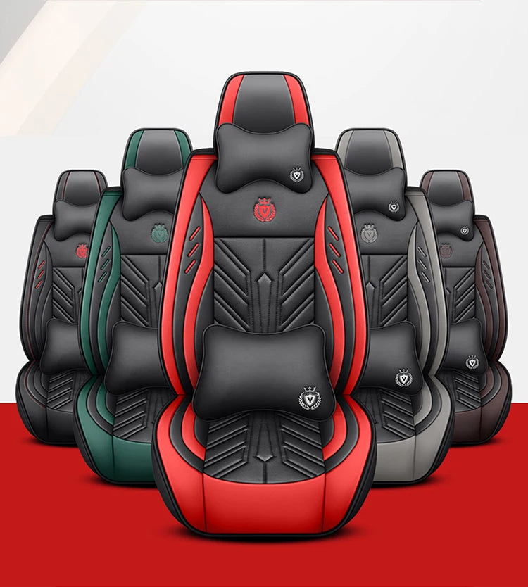 Four Seasons Waterproof Universal Leather Car Seat Covers High Quality Seat Cover Car Full Set