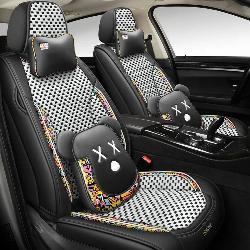 Hot Sale Car Seat Cover Full Set 5 Seat Cushions Waterproof Fashion Design Inner Cover Car Seat Cover Set