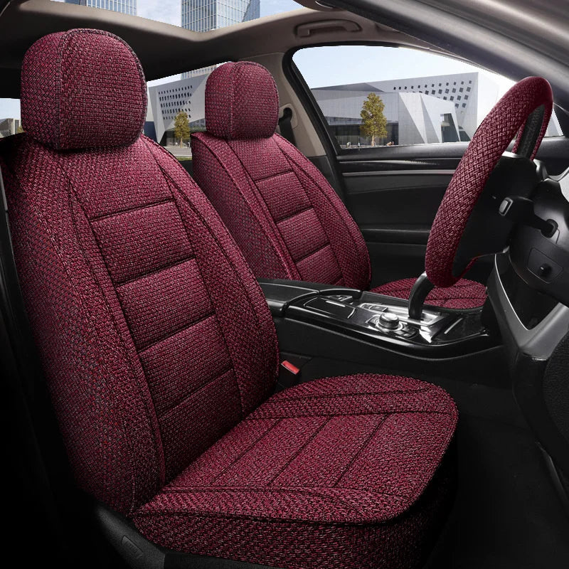 New All-inclusive Coarse Linen Four Seasons General Motors Cushion Five Seats Breathable Car Seat Cover Car Interior Accessories