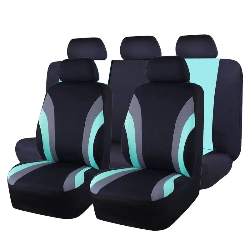 Universal Polyester Car Seat Cover 9-piece Full Set Breathable Fit for Car Seats Covers