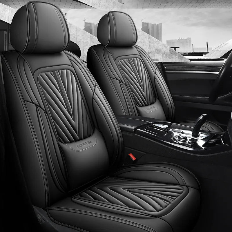 Full Set Universal PVC Leather Car Seat Cover With Car Seat Cushion Cover Car Seat