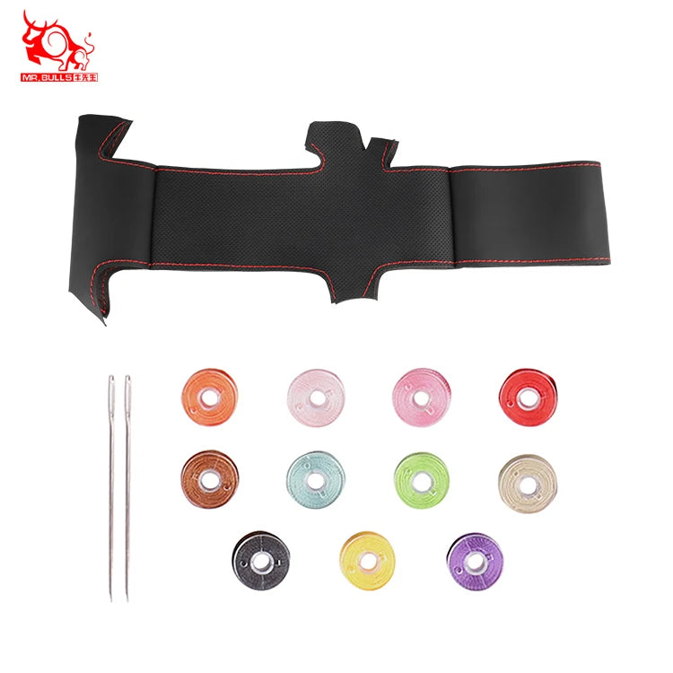 G65 AMG GL-Class G550 C-Class Luxury Leather Steering Wheel Cover Car Accessories Bling Interior Protection