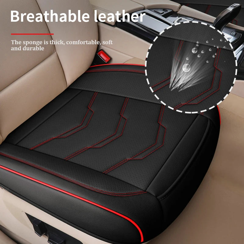 SEAMETAL Luxury Car Seat Cover PU Leather Seat Cushion Covers Universal Auto Interior Seats Protection Pad Mat Four Seasons