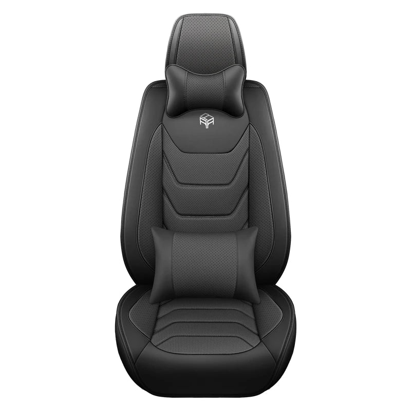 Business Discount 5 Seats Napa Leather Car Seat Covers for Four Seasons Full Set Seats Covers Luxury Version