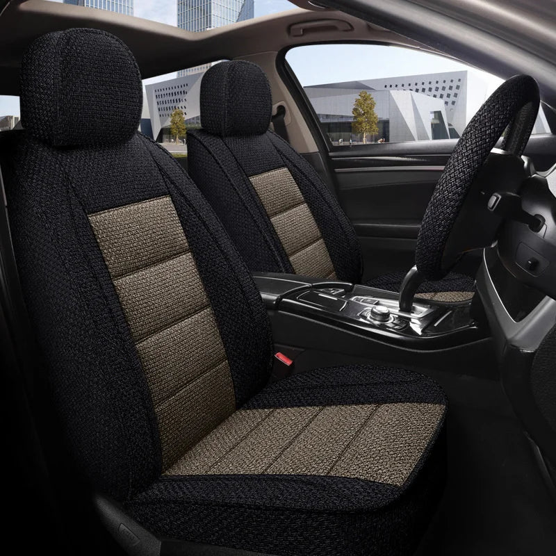New All-inclusive Coarse Linen Four Seasons General Motors Cushion Five Seats Breathable Car Seat Cover Car Interior Accessories