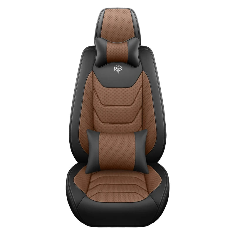 Business Discount 5 Seats Napa Leather Car Seat Covers for Four Seasons Full Set Seats Covers Luxury Version