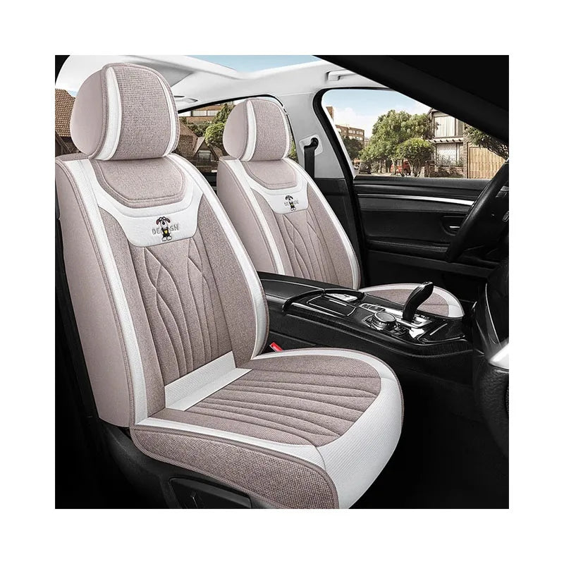New Style Four Seasons Universal Motors Seat Cushion Winter Fully Enveloped Linen Seat Cover Car Interior Accessories