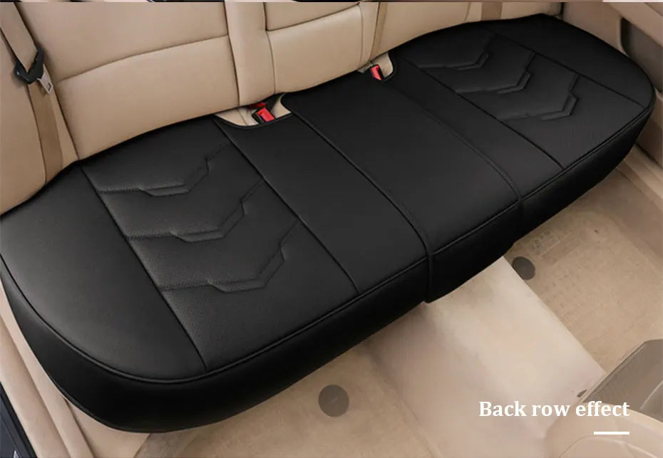 SEAMETAL Luxury Car Seat Cover PU Leather Seat Cushion Covers Universal Auto Interior Seats Protection Pad Mat Four Seasons