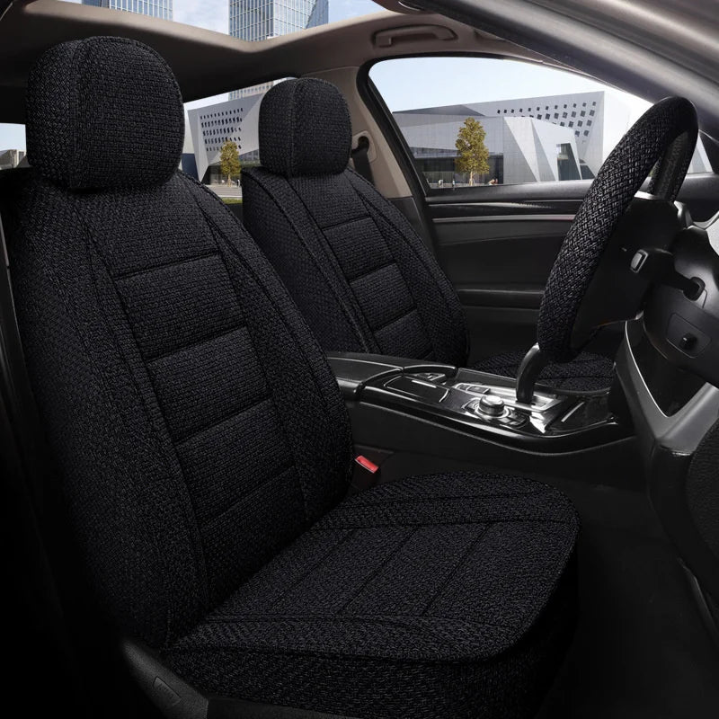 New All-inclusive Coarse Linen Four Seasons General Motors Cushion Five Seats Breathable Car Seat Cover Car Interior Accessories