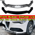 For Alfa Romeo Stelvio 2017+ Body Kit Front Bumper Spoiler Front Bumper Diffuser Protector Lip Cover Car Accessories