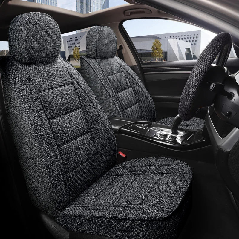 New All-inclusive Coarse Linen Four Seasons General Motors Cushion Five Seats Breathable Car Seat Cover Car Interior Accessories