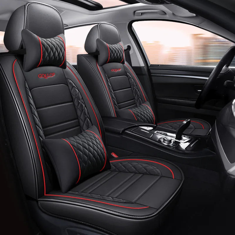 Hot Sale Luxury Full Set for Fit Cheap PVC Leather Car Seat Cover for Accent All-Season Car Accessories
