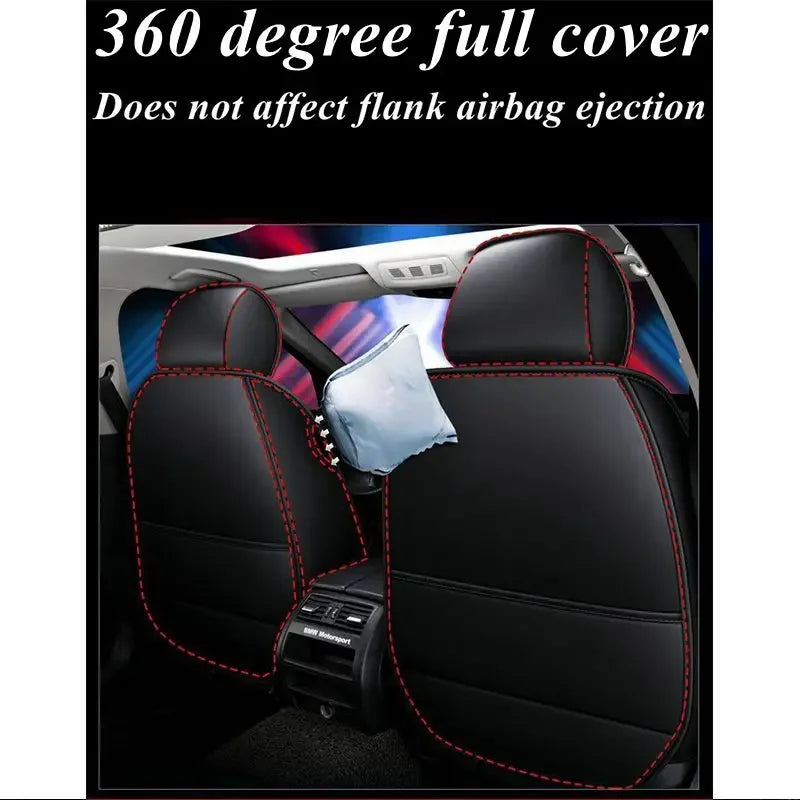 5D 9D Waterproof Leather Car Seat Cover Car Interior Accessories Full Set Universal Luxury Seat Cushions 13 Pcs for Cars