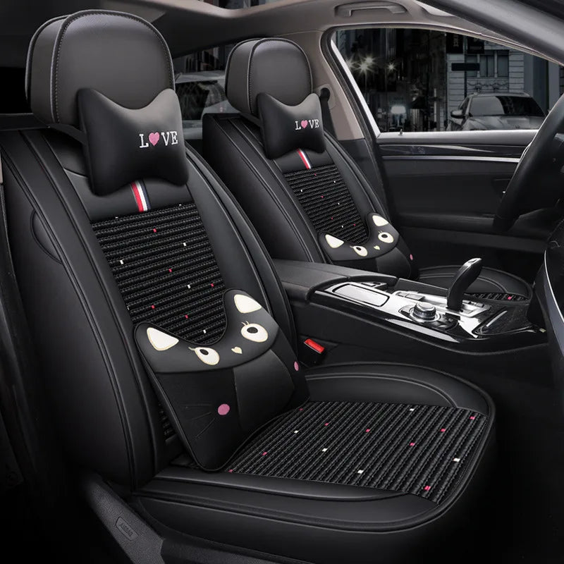 High-end Customized Luxury Leather Car Seats Covers Sets Fit for All Models Durable Breathable High Quality Car Seat Cover