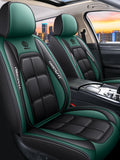 Customized Luxury PU Leather Seat Cover Car Factory Directly Sales 5pcs Car Seat Cover