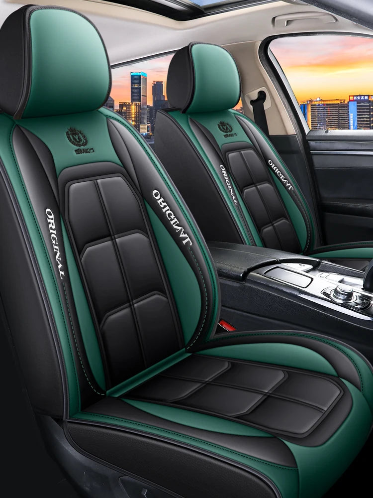 Customized Luxury PU Leather Seat Cover Car Factory Directly Sales 5pcs Car Seat Cover