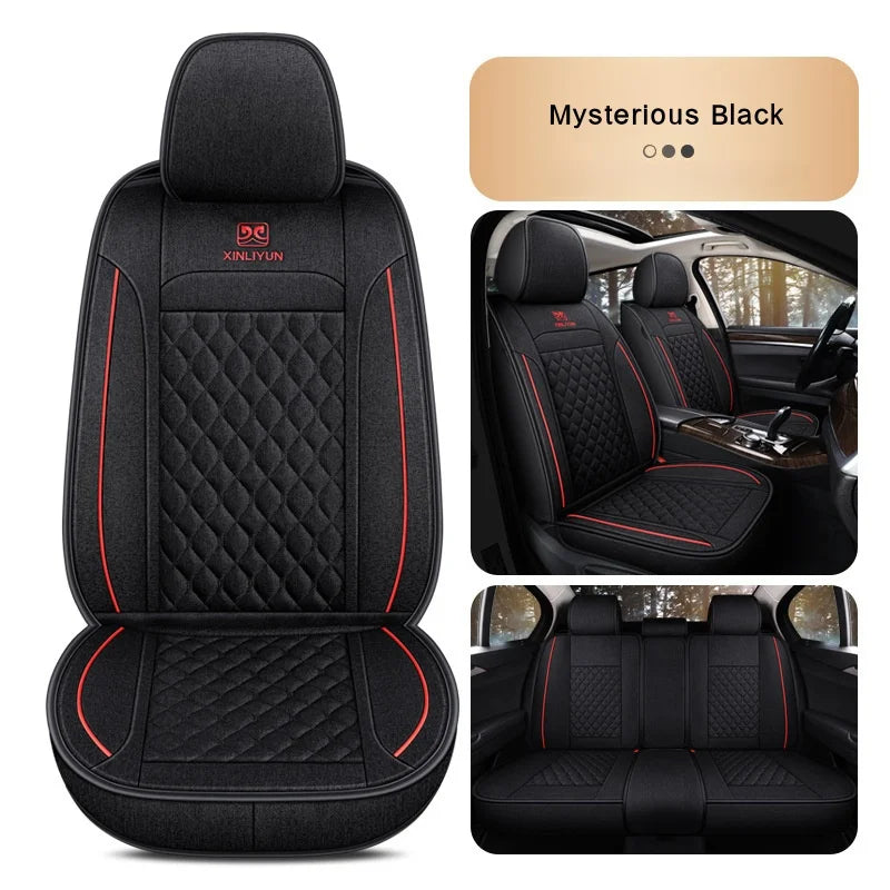 Wholesale New Breathable Linen Seat Cover All Surrounding Universal Car Seat Cushion Cover Car Interior Accessories