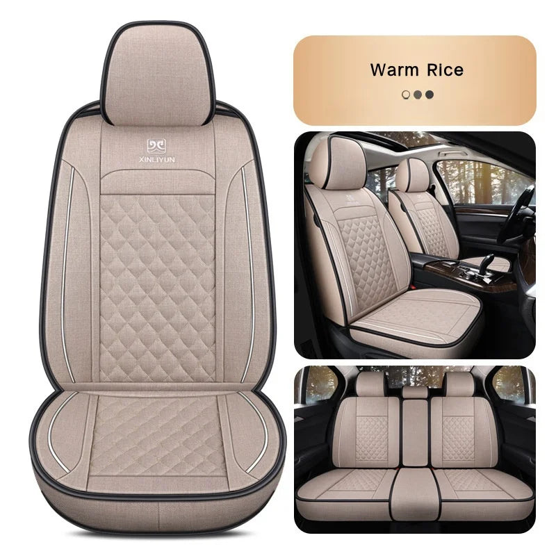 Wholesale New Breathable Linen Seat Cover All Surrounding Universal Car Seat Cushion Cover Car Interior Accessories