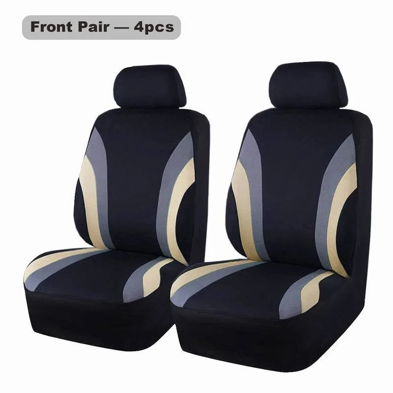 Universal Polyester Car Seat Cover 9-piece Full Set Breathable Fit for Car Seats Covers