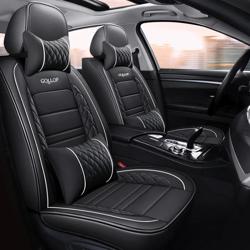 Hot Sale Luxury Full Set for Fit Cheap PVC Leather Car Seat Cover for Accent All-Season Car Accessories