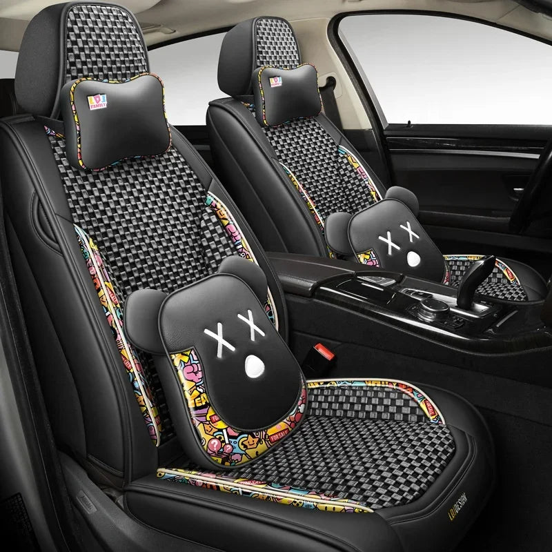 Hot Sale Car Seat Cover Full Set 5 Seat Cushions Waterproof Fashion Design Inner Cover Car Seat Cover Set