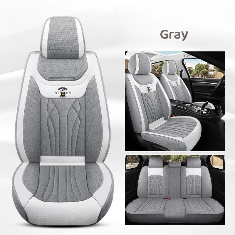 New Style Four Seasons Universal Motors Seat Cushion Winter Fully Enveloped Linen Seat Cover Car Interior Accessories