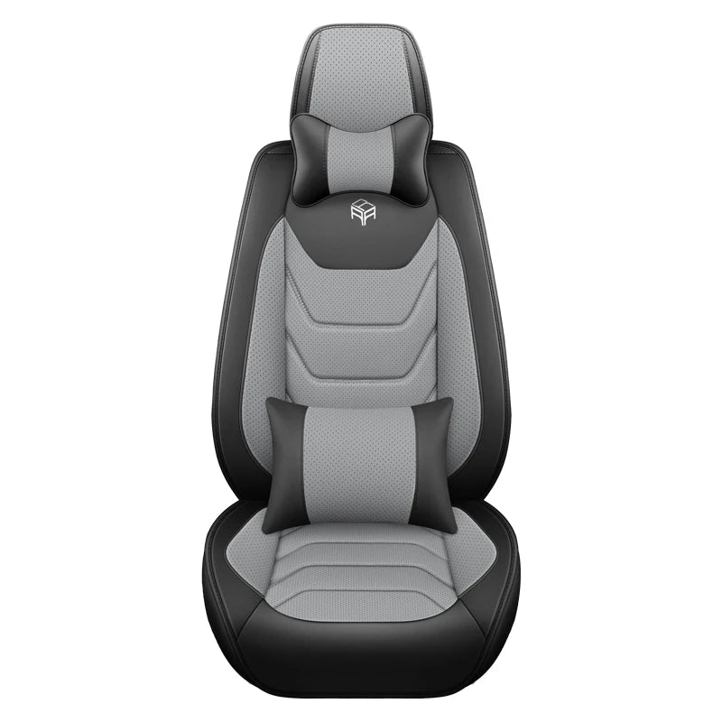 Business Discount 5 Seats Napa Leather Car Seat Covers for Four Seasons Full Set Seats Covers Luxury Version