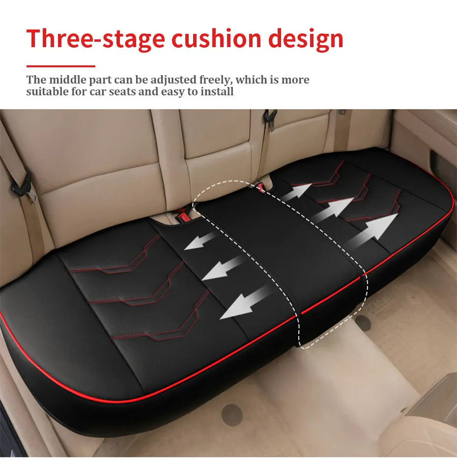 SEAMETAL Luxury Car Seat Cover PU Leather Seat Cushion Covers Universal Auto Interior Seats Protection Pad Mat Four Seasons