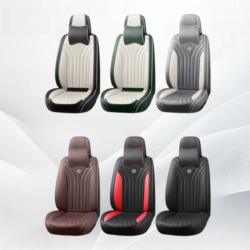New All-inclusive Napa Leather Car Cushion Four Seasons Universal Breathable Five-seat Car Seat Cover Car Interior Accessories