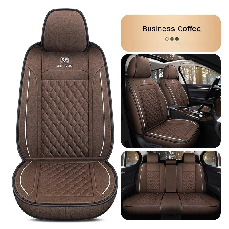 Wholesale New Breathable Linen Seat Cover All Surrounding Universal Car Seat Cushion Cover Car Interior Accessories