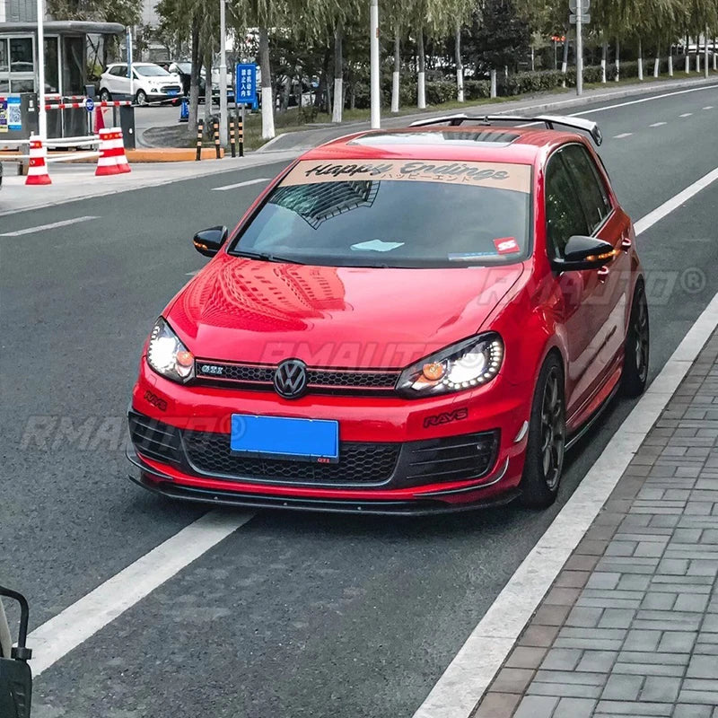 RMAUTO Car Front Fog Light Grille Cover HONEYCOMB Body Kit for VW Golf 6 MK6 GTI R R20 2008-2013 Fog Lamp Cover Car Accessories