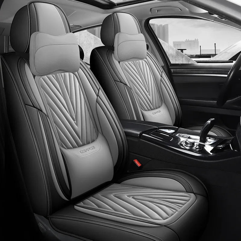 Full Set Universal PVC Leather Car Seat Cover With Car Seat Cushion Cover Car Seat