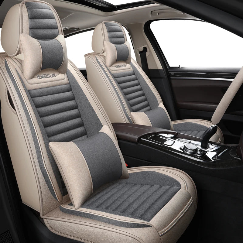 All-inclusive Linen All-season Universal Seat Cover Car Interior Accessories Decoration Luxury Version