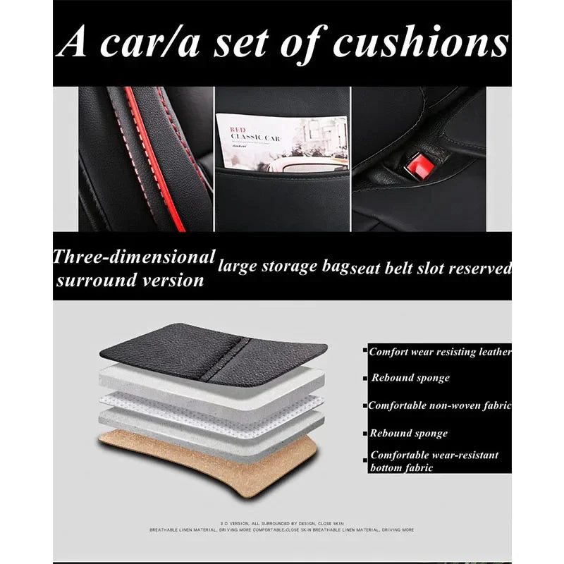 New Arrival High Quality Accessories Leather Seat Cover Car Comfortable Universal Car Seat Cover