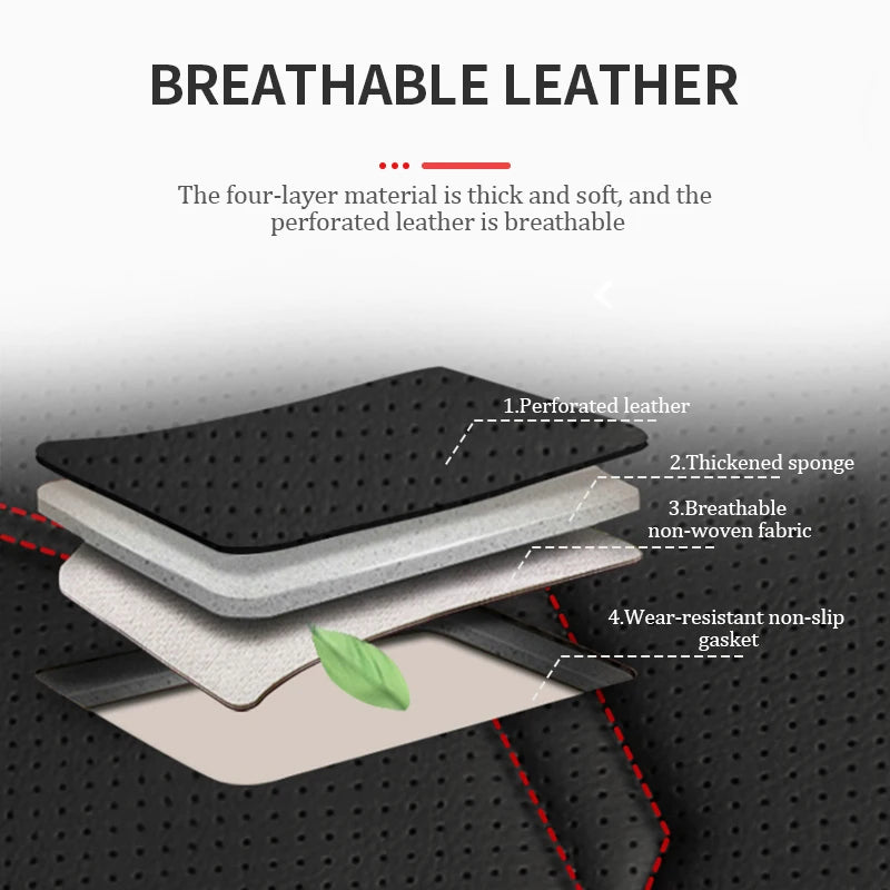 SEAMETAL Luxury Car Seat Cover PU Leather Seat Cushion Covers Universal Auto Interior Seats Protection Pad Mat Four Seasons