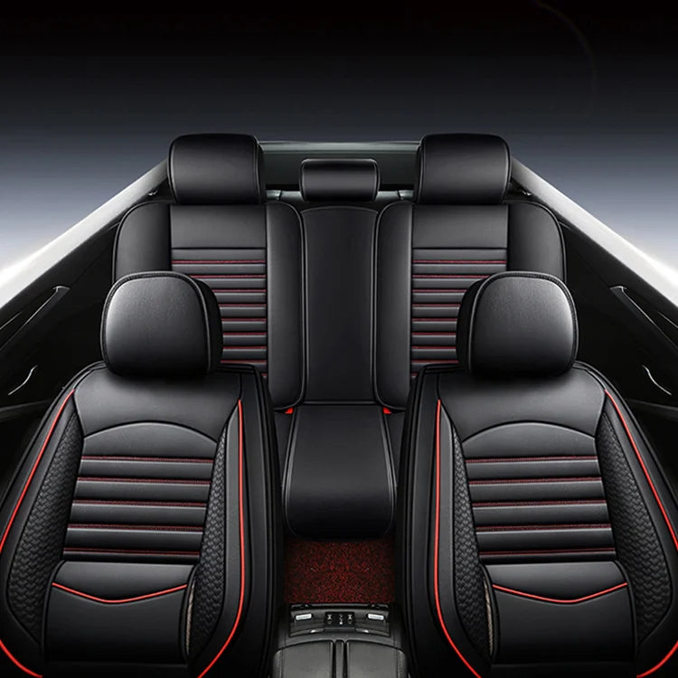 Xiangta 5pcs Suv Car Seat Covers Full Set with Waterproof Leather Compatible Automotive Vehicle Cushion Cover Car Accessories
