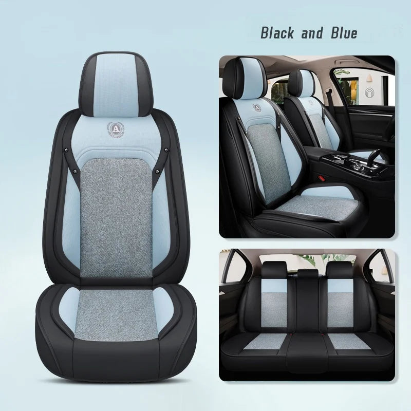 Summer Cool Mat Ice Vine Breathable Fully Surround Car Seat Cover Universal Leather Seat Cover Car Interior Accessories