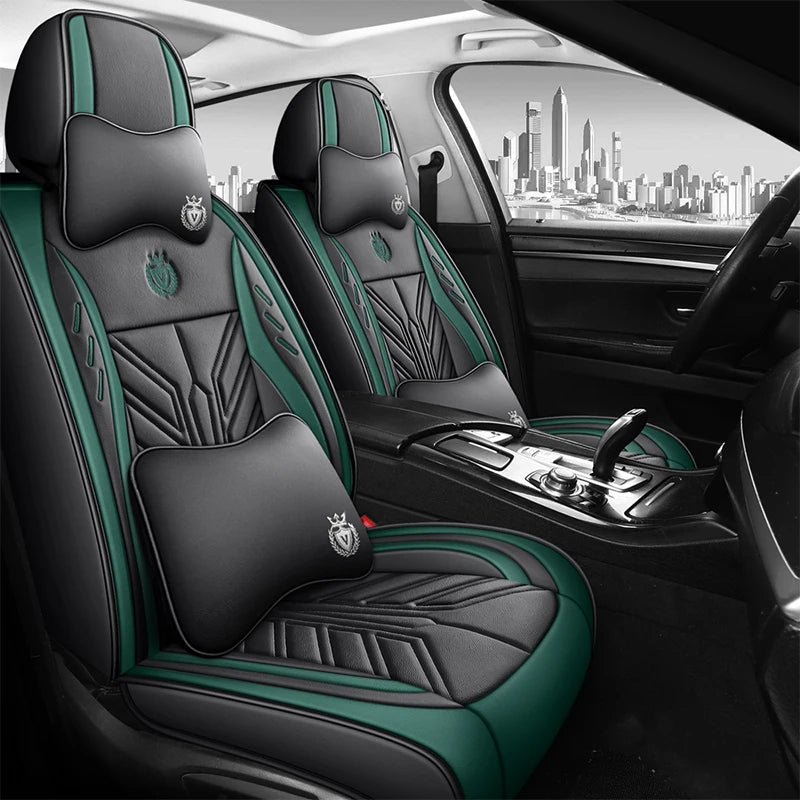 Four Seasons Waterproof Universal Leather Car Seat Covers High Quality Seat Cover Car Full Set