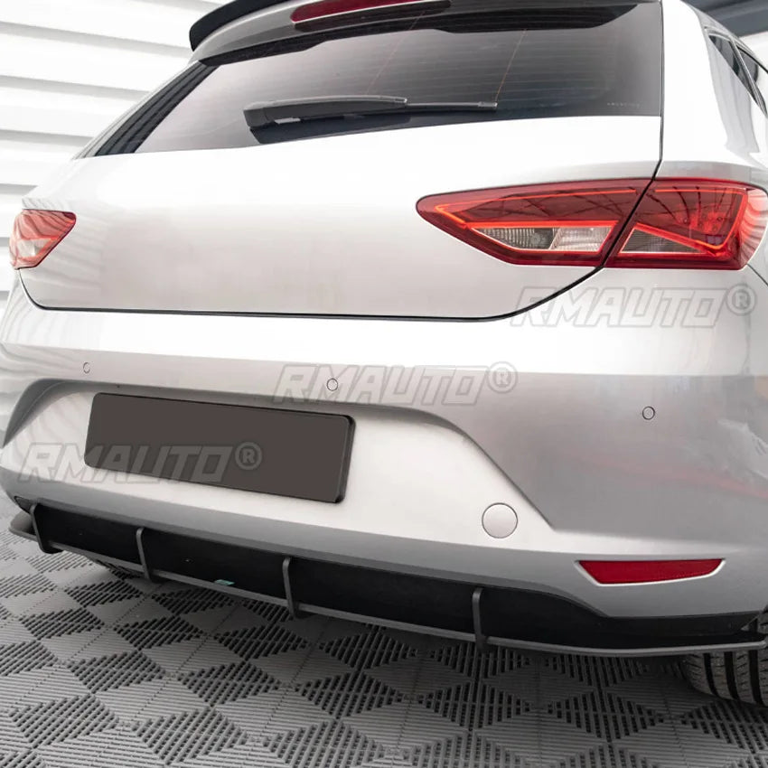 For SEAT LEON HATCHBACK MK3 2013-2016 Body Kit Rear Bumper Diffuser Rear Bumper Spoiler Lip Cover Car Accessories