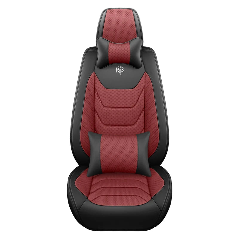 Business Discount 5 Seats Napa Leather Car Seat Covers for Four Seasons Full Set Seats Covers Luxury Version