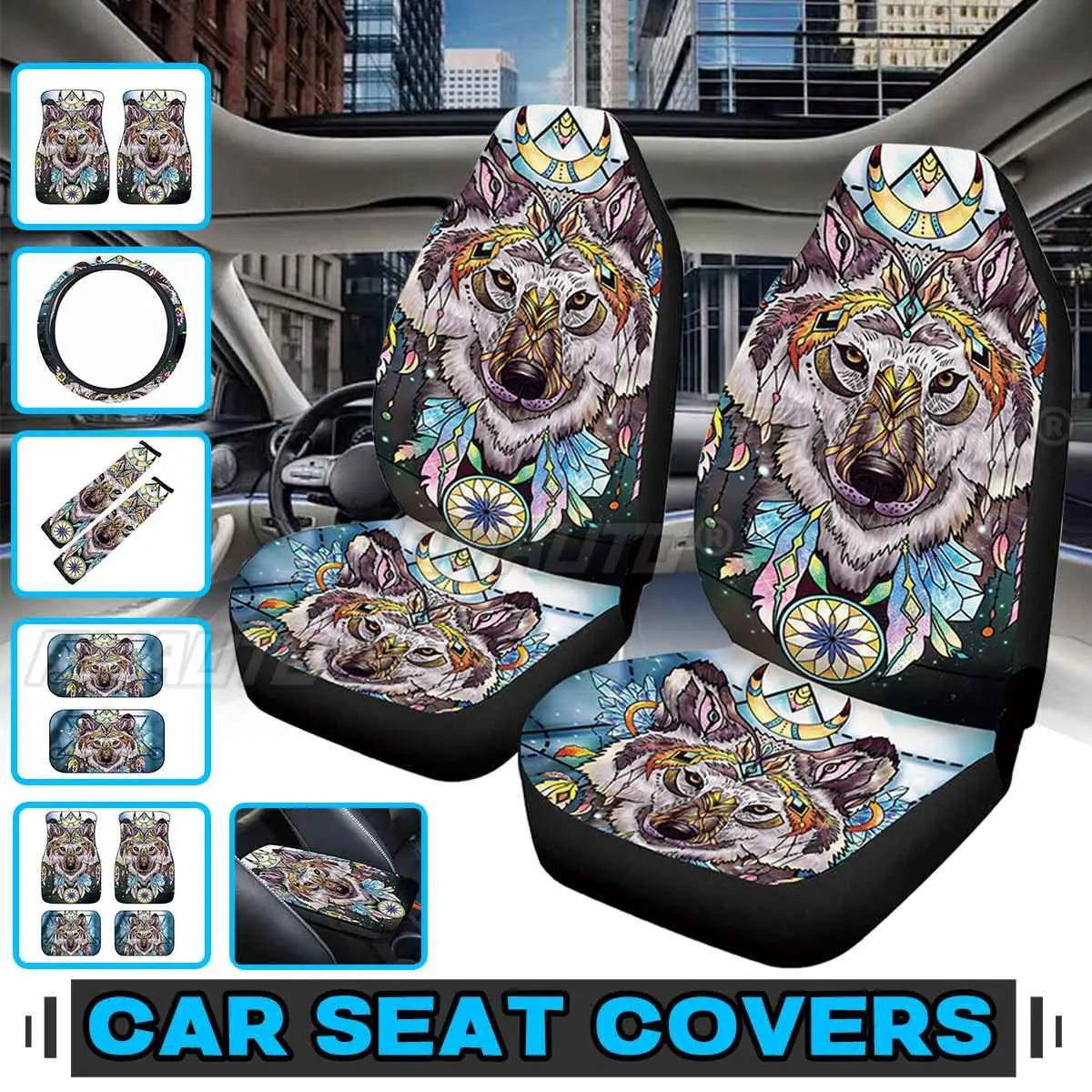 13pcs Car Seat Covers Set Protector Universal Floor Mats Seat Belt Cover Car Interior Covers for AUDI A3 A4 A5 A6 A7 A7 A8 Q3 Q5