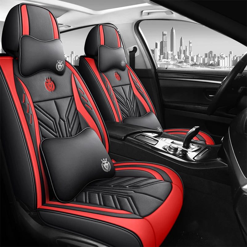 Four Seasons Waterproof Universal Leather Car Seat Covers High Quality Seat Cover Car Full Set