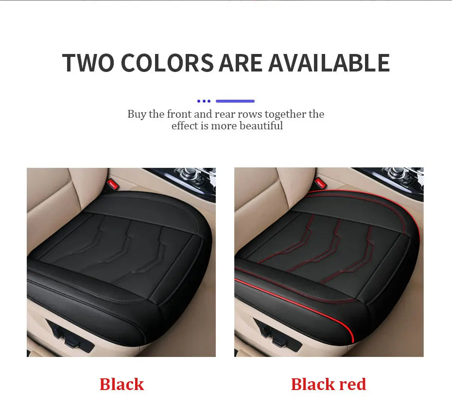 SEAMETAL Luxury Car Seat Cover PU Leather Seat Cushion Covers Universal Auto Interior Seats Protection Pad Mat Four Seasons