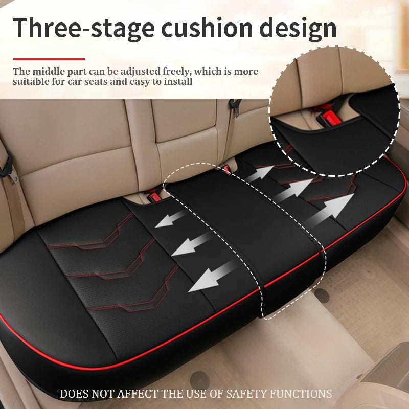 SEAMETAL Luxury Car Seat Cover PU Leather Seat Cushion Covers Universal Auto Interior Seats Protection Pad Mat Four Seasons