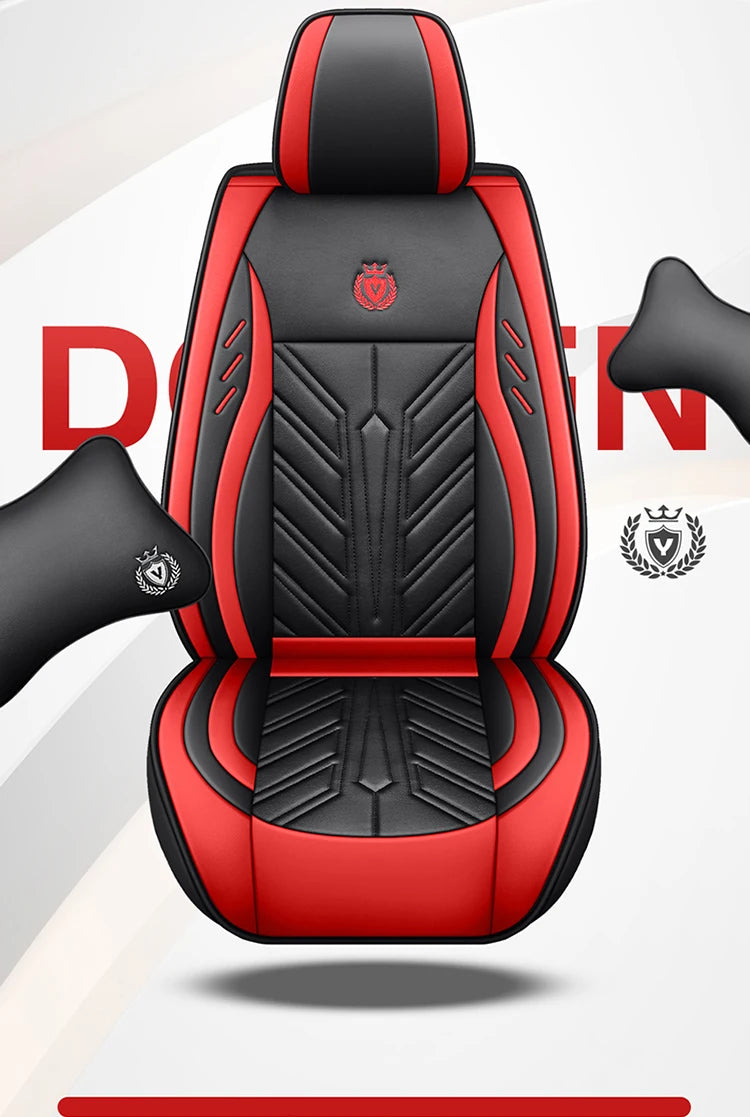 Four Seasons Waterproof Universal Leather Car Seat Covers High Quality Seat Cover Car Full Set