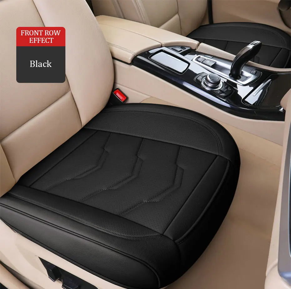 SEAMETAL Luxury Car Seat Cover PU Leather Seat Cushion Covers Universal Auto Interior Seats Protection Pad Mat Four Seasons