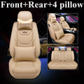 5D 9D Waterproof Leather Car Seat Cover Car Interior Accessories Full Set Universal Luxury Seat Cushions 13 Pcs for Cars