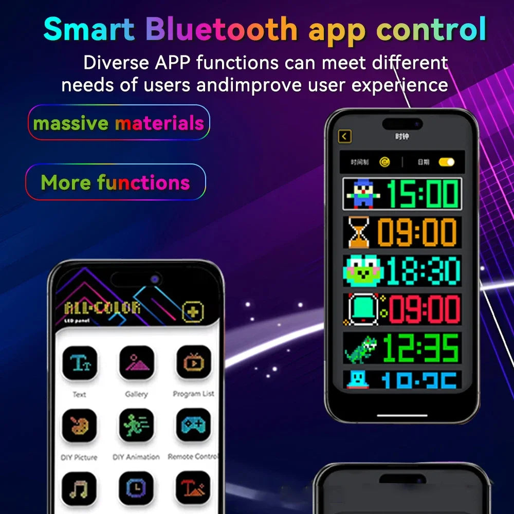 Programmable Flexible LED Matrix Panel RGB Scrolling Text Animation Display for Business Car Shop Festival Advertising Devil Eye